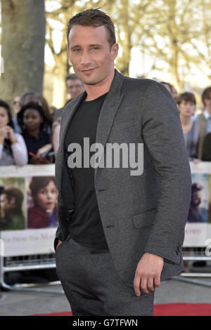 Matthias Schoenaerts bei der Weltpremiere von Far From The Madding Crowd im BFI Southbank, London. DRÜCKEN Sie VERBANDSFOTO. Bilddatum: Mittwoch, 15. April 2015. Siehe PA Story SHOWBIZ Madding. Bildnachweis sollte lauten: Matt Crossick/PA Wire Stockfoto