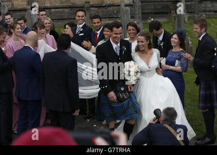 Andy Murray Und Kim Sears Heiraten Dunblane Stockfotografie Alamy