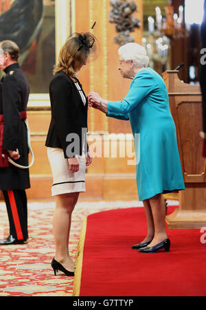 Investitur Zeremonie in Windsor Castle Stockfoto