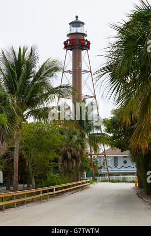 Florida Sanibel Insel Leuchtturm in USA Stockfoto