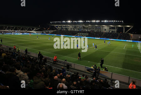 Fußball - FA Youth Cup - Finale - Erstes Bein - Manchester City gegen Chelsea - City Football Academy Stadium. Stadion der Manchester City Football Academy während des Finales des FA Youth Cup von Manchester City unter 18 Jahren gegen Chelsea unter 18 Jahren Stockfoto