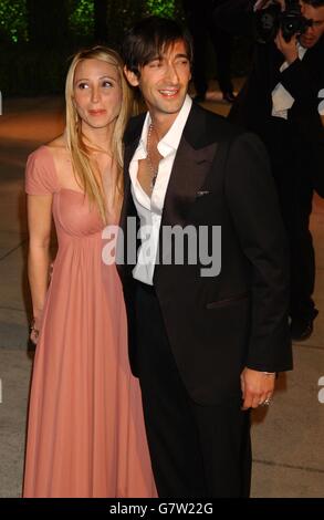 Vanity Fair Aftershow Party - Morton's - Melrose Avenue. Adrien Brody und Celine Balitran. Stockfoto
