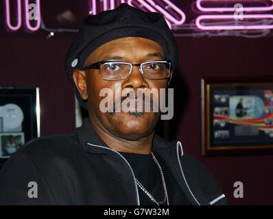 MTV TRL - Leicester Square. US-Schauspieler Samuel L Jackson. Stockfoto