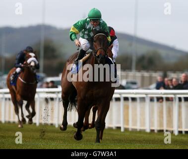 Ramone von Shane Foley auf dem Weg zum Gewinn des Lodge Park Stud European Breeders Fund Park Express Einsätzen auf der Curragh Racecourse, Kildare, Irland. Stockfoto