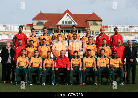 Cricket - 2015 Nottinghamshire CC Media Day - Trent Bridge. Nottinghamshire Team-Gruppe Stockfoto