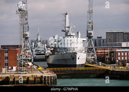 Portsmouth Harbour. Die Typ 23 Frigate HMS Westminster. Stockfoto