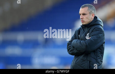 Leon Osman sieht Everton unter 21 Jahren im Goodison Park in Liverpool u21 spielen. Stockfoto