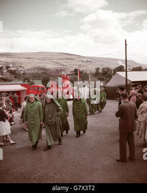 Musik - Internationales Musical Eisteddfod - Llangollen, Nordwales. Gesamtansicht des Internationalen Musicals Eisteddfod in Llangollen, Nordwales. Stockfoto