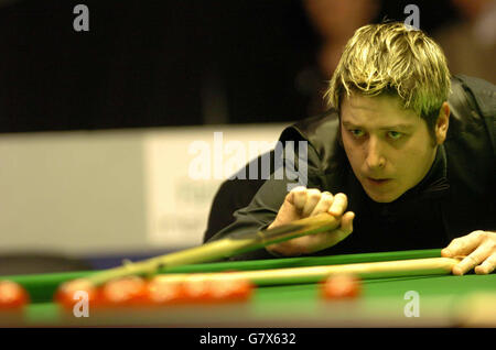 Matthew Stevens im Halbfinale gegen Robert Milkins. Stockfoto