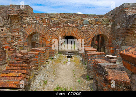 Ruinen der römischen Villa von Pisoes. Beja. Alentejo. Portugal Stockfoto