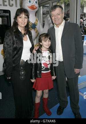 Tony und Debbie Blackburn mit ihrer Tochter Victoria. Stockfoto