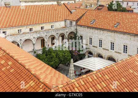 Geschlossenen Innenhof Dubrovnik Kroatien Stockfoto