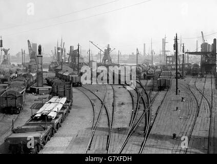 London-Szenen - London Docks - Deadman's Dock - Deptford Wharf Stockfoto