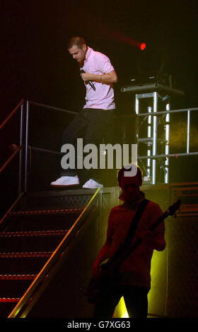 The Streets Gig - Carling Academy Brixton. Mike Skinner von The Streets peforms live auf der Bühne. Stockfoto