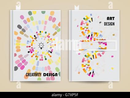 Decken Sie Design Geschäftsbericht, Broschüre Vorlage Layout, Magazin, Flyer oder Broschüre im A4-Format Vektor-Illustration. Stock Vektor