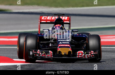 Formel 1 - großer Preis von Spanien - Training und Qualifikation - Circuit de Barcelona-Catalunya. Torro Rossos Max Verstappen beim dritten Training auf dem Circuit de Barcelona-Catalunya in Barcelona, Spanien. Stockfoto