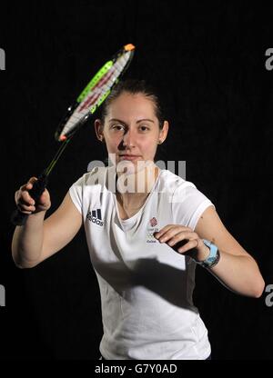 Milton Keynes, UK. 27. Juni 2016. Kirsty Gilmour, 22, Bellshill (Dameneinzel). TeamGB kündigt das Badminton-Team für die Olympischen Spiele in Rio2016. Nationale Badminton-Zentrum. Milton Keynes. VEREINIGTES KÖNIGREICH. 27.06.2016. Bildnachweis: Sport In Bilder/Alamy Live-Nachrichten Stockfoto