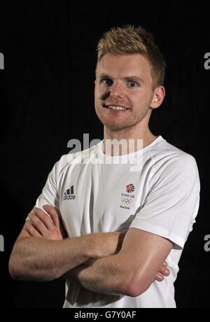 Milton Keynes, UK. 27. Juni 2016. Marcus Ellis, 26, Huddersfield (Herren Doppel). TeamGB kündigt das Badminton-Team für die Olympischen Spiele in Rio2016. Nationale Badminton-Zentrum. Milton Keynes. VEREINIGTES KÖNIGREICH. 27.06.2016. Bildnachweis: Sport In Bilder/Alamy Live-Nachrichten Stockfoto