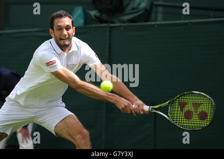 London, UK. 27. Juni 2016. James Ward Großbritannien der Wimbledon Championships 2016 der All England Tennis Club, Wimbledon, London, England 27. Juni 2016 die All England Tennis Club, Wimbledon, London, England 2016 Credit: Allstar Bild Bibliothek/Alamy Live-Nachrichten Stockfoto