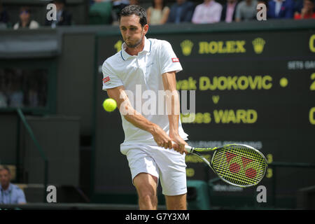 London, UK. 27. Juni 2016. James Ward Großbritannien der Wimbledon Championships 2016 der All England Tennis Club, Wimbledon, London, England 27. Juni 2016 die All England Tennis Club, Wimbledon, London, England 2016 Credit: Allstar Bild Bibliothek/Alamy Live-Nachrichten Stockfoto