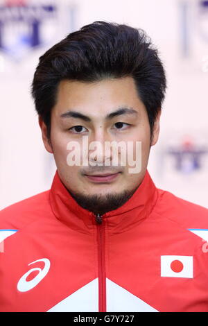 Tokio, Japan. 27. Juni 2016. Yusuke Shimizu (JPN)-Wasserball: Japan Herren Wasserball Team send-off Party für Rio 2016 Olympischen Spiele in Tokio, Japan. © AFLO SPORT/Alamy Live-Nachrichten Stockfoto