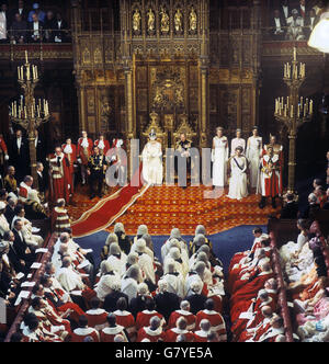 Politik - Staat Eröffnung des Parlaments - Oberhaus, Westminster Stockfoto