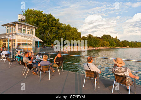 Versand Pier in Kressbronn, Bodensee, Bodensee, Baden-Württemberg Stockfoto
