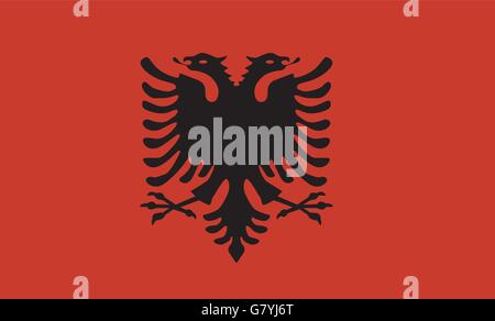 Vektor-Flagge von Albanien Stock Vektor