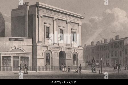 WESTMINSTER-STRAßE. Asyl für bedürftige Blinde. London. Schäfer, 1828 drucken Stockfoto