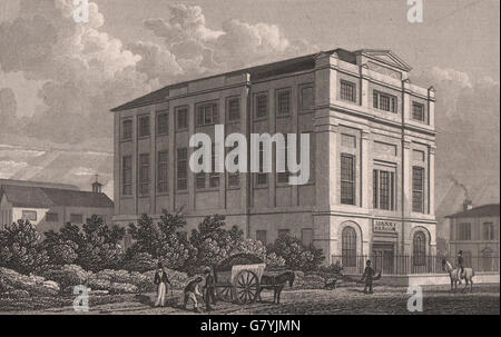 CAMDEN ROAD. Gebäude, Highfield. London. Schäfer, antique print 1828 Stockfoto