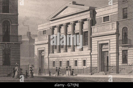 FINSBURY. Die Finsbury Kapelle (William Brooks). London. Schäfer, 1828 drucken Stockfoto