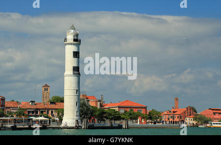 Leuchtturm der Insel Isola di Murano, Venedig, Italien. Stockfoto