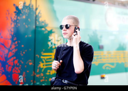 Streetstyle, Paris Fashion Woche Männer s/s 2017 Stockfoto