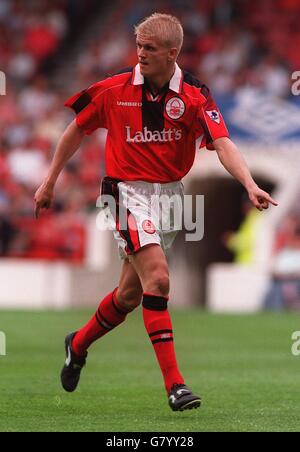 Fußball - Carling Premiership League - Nottingham Forest / Wimbledon. Alfie Inge Haaland, Nottingham Forest Stockfoto