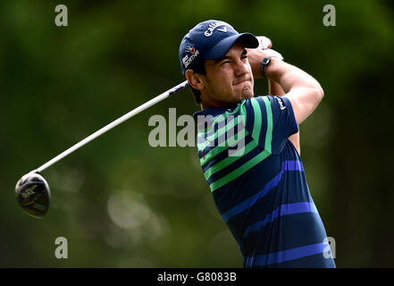 Italiens Matteo Manassero am zweiten Tag der BMW PGA Championship 2015 im Wentworth Golf Club, Surrey. Stockfoto