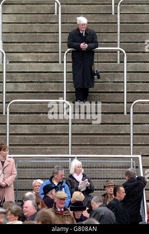 Pferderennen - Cheltenham Festival 2005 - Cheltenham Racecourse. Von der Terrasse aus können die Wettkämpfe beobachtet werden Stockfoto