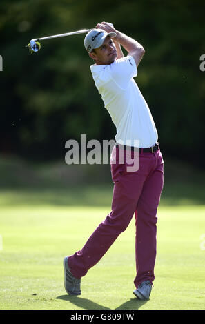 Golf - 2015 BMW PGA Championship - Pro-am - Wentworth Golf Club. Justin Rose beim Pro-am bei der BMW PGA Championship 2015 im Wentworth Golf Club, Surrey. Stockfoto