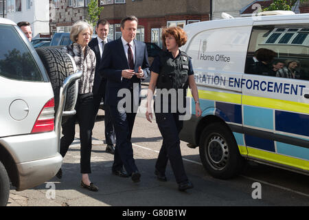 Cameron kündigt neue Einwanderungsgesetze Stockfoto