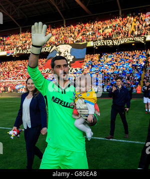 Fußball - Julian Speroni Testimonial - Crystal Palace V Dundee - Selhurst Park. Crystal Palace Torwart Julian Speroni kommt zu seinem Testimonial Match im Selhurst Park, London. Stockfoto