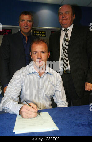 Fußball - Pressekonferenz - Alan Shearer - St Jame Park Stockfoto