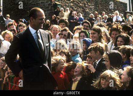 Königliche Hoheit - Prinz Philip - Isle of man. Der Herzog von Edinburgh während des Besuchs der Isle of man. Stockfoto