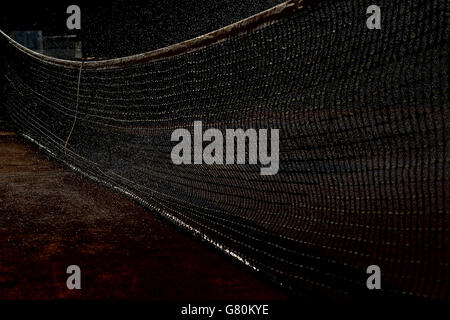 Eine allgemeine Ansicht eines Netzes am 12. Tag der French Open bei Roland Garros am 4. Juni 2015 in Paris, Frankreich Stockfoto