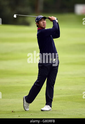 Der südkoreanische Byeong Hun an beim dritten Lauf der BMW PGA Championship 2015 im Wentworth Golf Club, Surrey. DRÜCKEN SIE VERBANDSFOTO. Bilddatum: Samstag, 23. Mai 2015. Siehe PA Geschichte GOLF Wentworth. Bildnachweis sollte lauten: Adam Davy/PA Wire. EINSCHRÄNKUNGEN: Keine kommerzielle Nutzung. Keine falsche kommerzielle Vereinigung. Keine Videoemulation. Keine Bildbearbeitung. Stockfoto