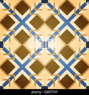 Abstrakte Vector Hintergrund braun Mosaik Square nahtlose Muster Stock Vektor