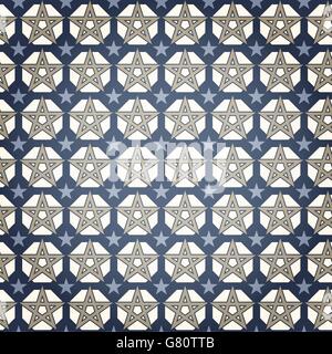 Abstrakte Vector Hintergrund der blaue Sterne nahtlose Muster Stock Vektor