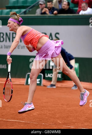 Lvia Soler Espinosa am 5. Tag der French Open bei Roland Garros am 28. Mai 2015 in Paris, Frankreich Stockfoto