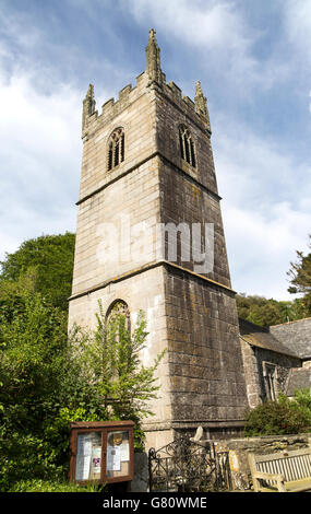 Historische Kirche St. Anthony-in-Meneage, Halbinsel Lizard, Cornwall, England, UK Stockfoto