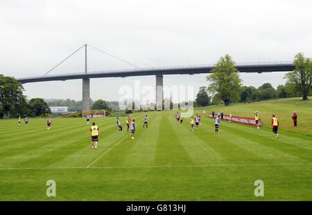 Fußball - internationale Freundschaftsspiele - Schottland V Katar - Schottland-Training und Pressekonferenz - Mar Hall Stockfoto