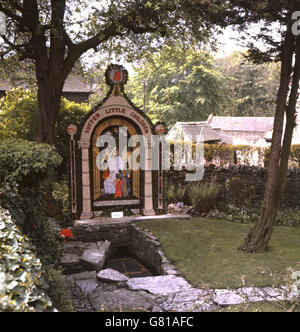 Bräuche und Traditionen - gut kleiden - Tissington, Derbyshire Stockfoto