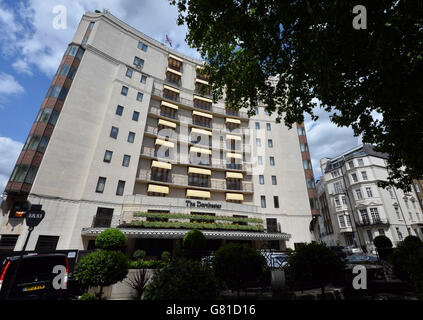 Promi-Treffpunkte - London. Allgemeine Ansicht des 'Dorchester' im Zentrum von London. Stockfoto